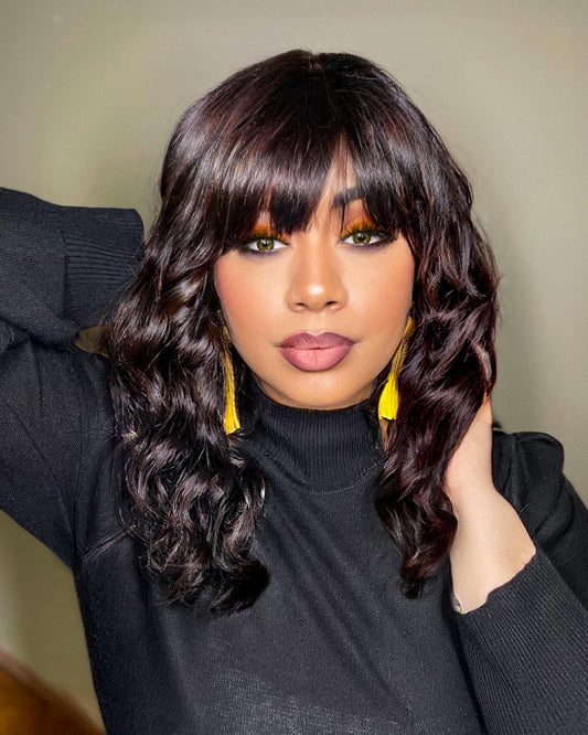 Wavy Brunette w/ Highlights